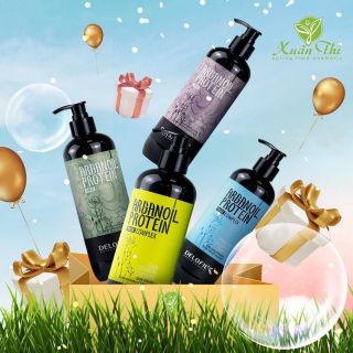 CẶP DẦU GỘI DẦU XẢ DƯỠNG ẨM PHỤC HỒI Delofil Arganoil Protein 500ML