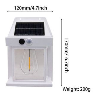 Bóng Đèn Treo Tường Bằng Năng Lượng Mặt Trời Chống Thấm Nước Trang Trí Sân Vườn [Ánh sáng + Cảm biến cơ thể]
