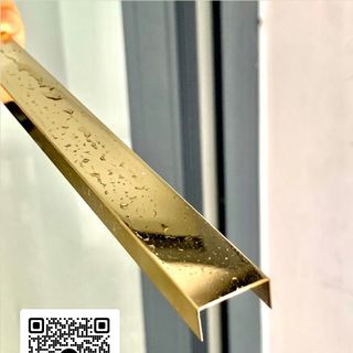nẹp inox chữ U- IU20 Vàng gương- Nẹp trang trí PTM