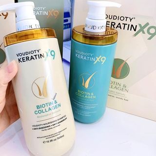 Dầu gội xả Voudioty Keratin X9 Biotin & Collagen
