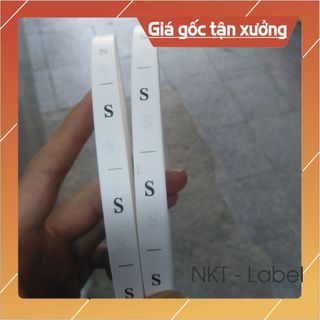 Cuộn mác giấy 200m size áo từ S - 5XL _ Gắn cổ hoặc gắn xườn.
