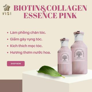 Cặp dầu gội dầu xả biotin collagen essence pink 500ml bóng mượt, kích thích mọc tóc