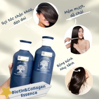 Cặp dầu gội dầu xả biotin collagen essence 500ml bóng mượt, kích thích mọc tóc giá sỉ