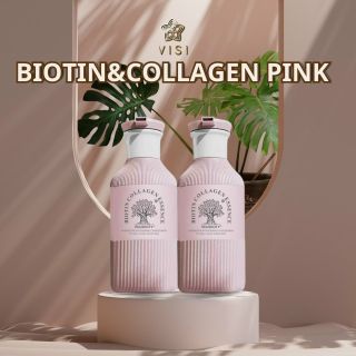 Cặp dầu gội dầu xả biotin collagen essence pink 500ml bóng mượt, kích thích mọc tóc