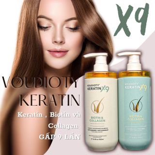 Dầu gội xả Voudioty Keratin X9 Biotin & Collagen