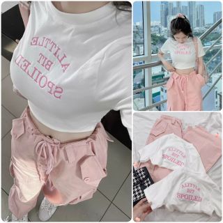 BỘ NỮ, SET QUẦN ÁO SPOILED NỮ QUẦN CHẤT KAKI ÁO THUN GÂN SIÊU ĐẸP