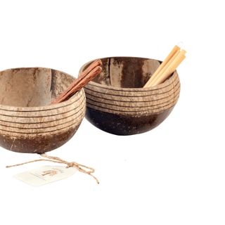 Bộ sản phẩm bát dừa 13 (2 gáo dừa, 2 muỗng dừa, 4 ống hút tre, 1 túi tote)