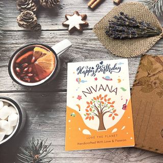Thiệp Sinh Nhật NIVANA Vintage (cam)