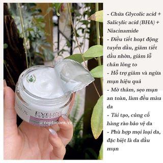 [ Sỉ ] Kem dưỡng Eveline Glycol Therapy 7% ngừa mụn, mờ thâm 50ml