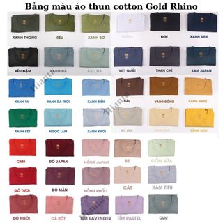 Áo thun Nam cổ tròn Gold Rhino 100% cotton kháng khuẩn khử mùi - NAVY