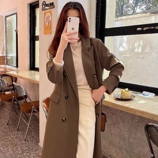 ÁO KHOÁC CHOÀNG FORM DÀI CỔ VEST-HUYỀN XMĐT