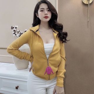 Áo khoác gân tăm 6 túi freesize dưới 55kg