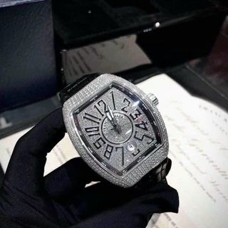 ĐỒNG HỒ CƠ SIÊU CẤP NAM F.RANK MU.LLER HỘT XOÀN ĐEN