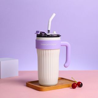 Cốc Giữ Nhiệt Sáng Tạo Màu Sắc Tinh Tế Đôi Mắt Quai Cầm Cao cấp 860ml ( Hàng, Giá Tận Xưởng )