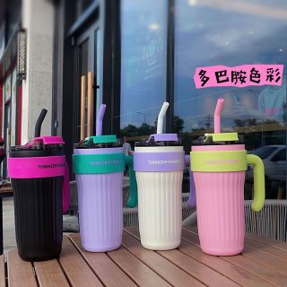 Cốc Giữ Nhiệt Sáng Tạo Màu Sắc Tinh Tế Đôi Mắt Quai Cầm Cao cấp 860ml ( Hàng, Giá Tận Xưởng )