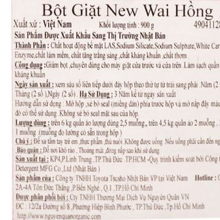 Bột Giặt New Wai Hồng 900gr