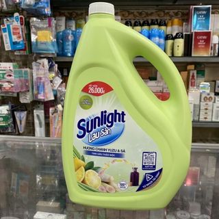 Nước lau sàn Sunlight Can 3.6KG hương Chanh Yuzu & Sả