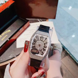 ĐỒNG HỒ SIÊU CẤP NỮ F.RANK MU.LLER HỘT XOÀN ĐEN