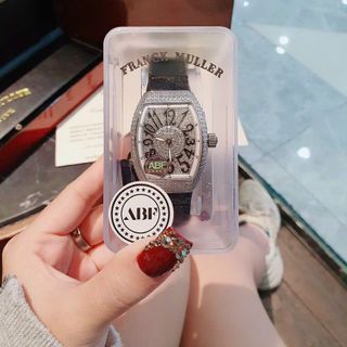 ĐỒNG HỒ SIÊU CẤP NỮ F.RANK MU.LLER HỘT XOÀN ĐEN