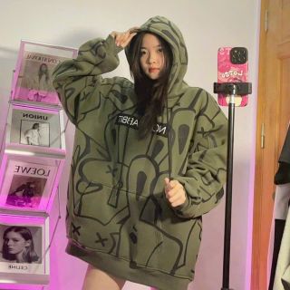 Áo hoodie in toàn thân NOT RABBIT Unisex nam nữ phong cách cá tính , năng động.