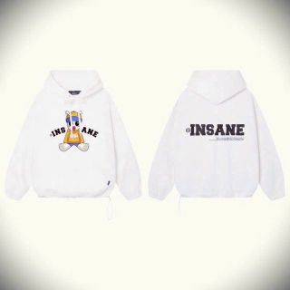 Áo hoodie INSANE hình in nổi nón 2 lớp vải chính from rộng tay phồng, có dây rút lai. Giá sỉ - giá bán buôn giá sỉ