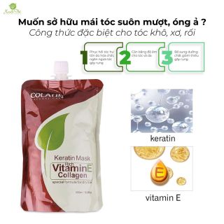 KEM Ủ TÓC - KEM HẤP TÓC COLLAGEN VITAMIN E COLATIN MASK - SIÊU MƯỢT TÓC TÚI 500ML