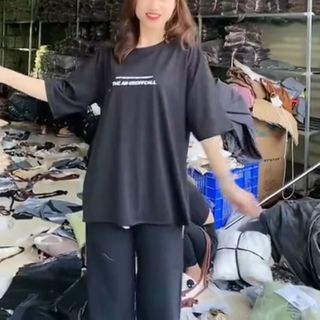 ÁO THUN NỮ, ÁO PHÔNG CỔ TRÒN TAY LỠ FORM RỘNG THEAN