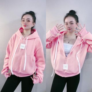 Áo Khoác Nỉ Basic Trơn Form Thường 4 Túi