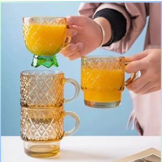 BỘ BÌNH THỦY TINH 4 LY HÌNH QUẢ DỨA SANG TRỌNG