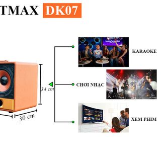 Loa Xách Tay Chính Hãng MTMax DK07 - Loa Karaoke Cao Cấp Công Suất Lớn 300W 2 Bass Trầm 20CM Công Nghệ Bass Boots Kèm 2 Micro Không Dây Giá Tốt Bảo Hành 12 Tháng