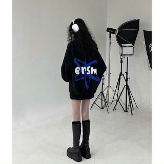Áo hoodie ERSM in nổi nón 2 lớp cải chính tay phồng. Giá sỉ - giá bán buôn