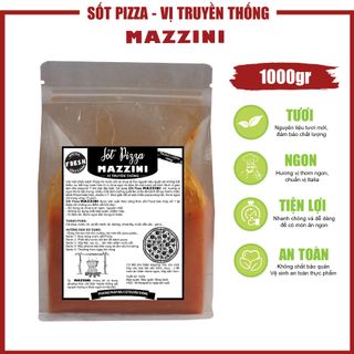 Sốt làm bánh Pizza - Xốt MAZZINI spaghetti, pizza, bit tet, tomatoe sauce ca chua Italia vị oregano - 1000gr - 1kg