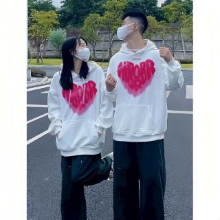 Áo hoodie in hình tim from rộng. Giá sỉ - giá bán buôn