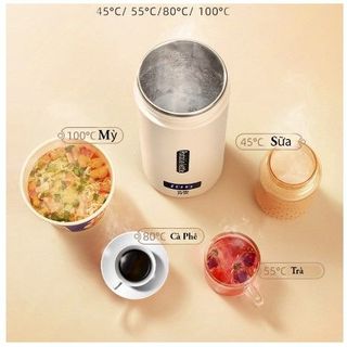 Bình đun nước siêu tốc mini du lịch bình nước bệnh viện đa năng 330ml 500ml tự ngắt khi sôi (Tặng kèm phích cắm)