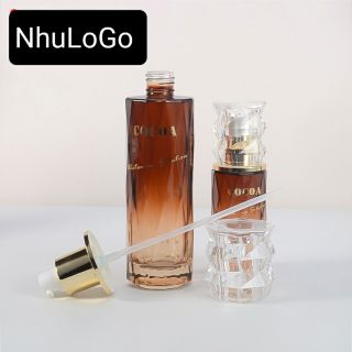 Bộ PET Vỏ Chai Thủy Tinh Mỹ Phẩm 2 light Nắp Khắc Khối trong Phong Cách Âu Sang Trọng 40g-50g-100ml-120ml ( IN LOGO THEO YÊU CẦU) Hàng, Giá Tận Xưởng.
