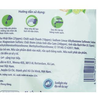 Sunlight Rửa Chén Túi Trà Xanh 2.1kg