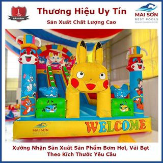 Nhà Hơi Trẻ Em Pikachu Tom&Jerry Mai Sơn, Nhà Hơi Lâu Đài, Nhà Phao – nhắn sản xuất theo yêu cầu giá sỉ