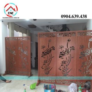 Vách ngăn bình phong gỗ cnc, nhựa giá rẻ quận 12
