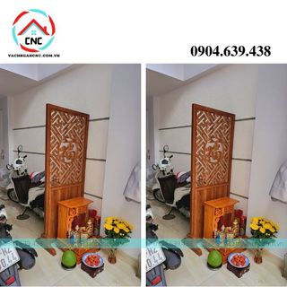 Vách ngăn bình phong gỗ cnc, nhựa giá rẻ quận 12