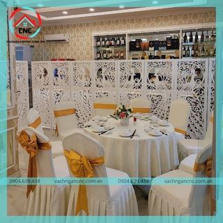 Vách ngăn bình phong gỗ cnc, nhựa giá rẻ quận 12