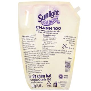Sunlight Rửa Chén Túi Chanh 3.5Kg