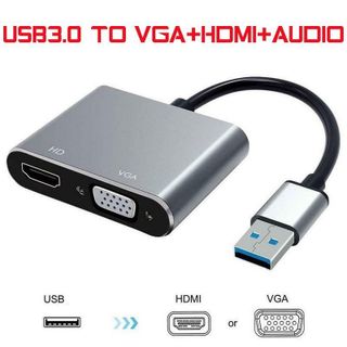 CÁP CHUYỂN USB 3.0 RA VGA HDMI AUDIO