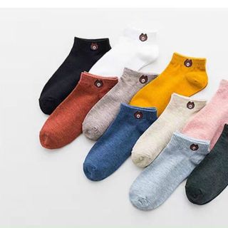 Set 10 đôi vớ gấu đủ màu năng động thể thao-Thu