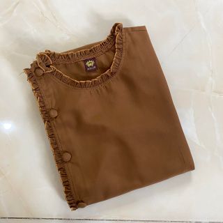 Đồ Lam Đi Chùa Nữ, Mẫu Cổ Tròn Thêu Hoa Sang Trọng Chất Vải KATE Thoáng Mát - M 141
