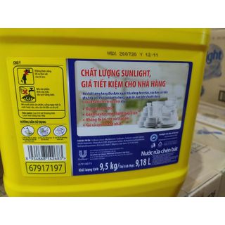 Sunlight Rửa Chén Chanh 9.5Kg