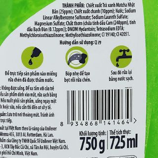 Sunlight Rửa Chén Trà Xanh 750G