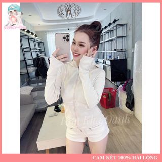 Áo Khoác Nữ Chất Liệu Thun Gân Trơn 4 Túi Cao Cấp Freesize Dưới 60Kg BUBBLE GUM