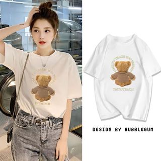 Áo Thun Tay Lỡ BEARBACK 100% Cotton 4 Chiều, Dáng Unisex Form Rộng 𝘽𝙮.𝘽𝙪𝙗𝙗𝙡𝙚𝙜𝙪𝙢