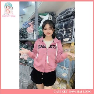 Áo Khoác Nữ Thêu K77 Cao Cấp Chất Liệu Nỉ 4 Túi Freesize Dưới 60kg Bubble Gum Studio