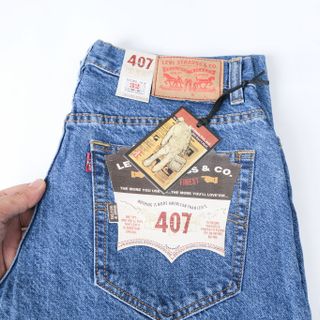 Quần Jeans Nam dài 407,dáng suông rộng classic